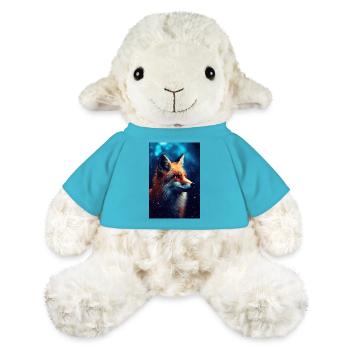 Fox Foxes Animal Night Galaxy - MiniFeet® Sheep Annika - atoll blue - Front