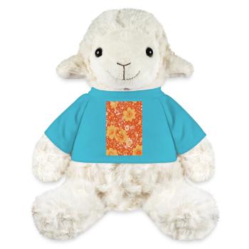 Retro Century Blossom Blumenmuster - MiniFeet® Schaf Annika - Atollblau - Vorne