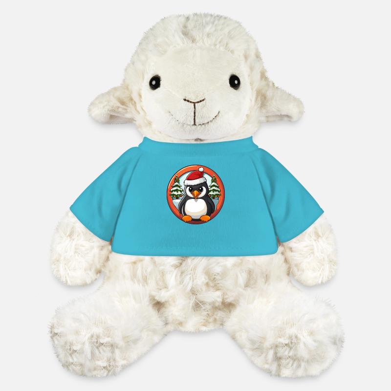 Noël des pingouins - Mouton en peluche Annika MiniFeet® - bleu outremer