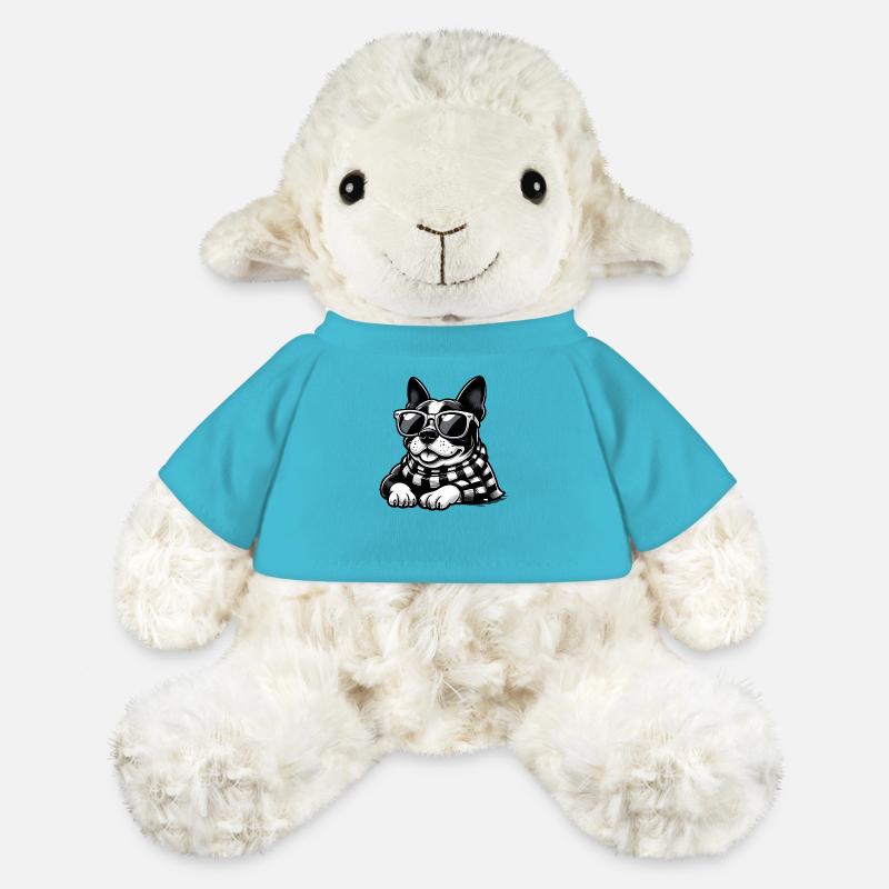 Süßer Hund mit Sonnenbrille - MiniFeet® Schaf Annika - Atollblau