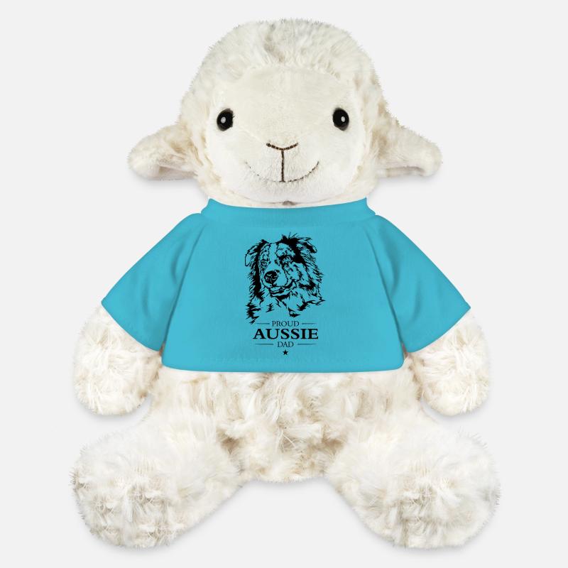 Aussie Dad Australian Shepherd Dog Dog Wilsigns - MiniFeet® Sheep Annika - atoll blue