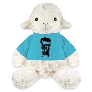 Beer - Funny Beer Logo Tshirt - MiniFeet® Sheep Annika - atoll blue - Front