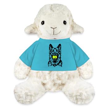 Berger allemand allemand à poil long Wilsigns - Mouton en peluche Annika MiniFeet® - bleu outremer - Devant