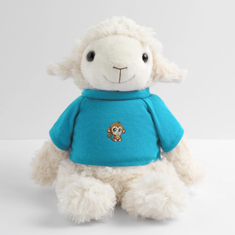 Mignon singe chimpanzé grignoter des biscuits dessin animé Mouton en peluche Annika MiniFeet®