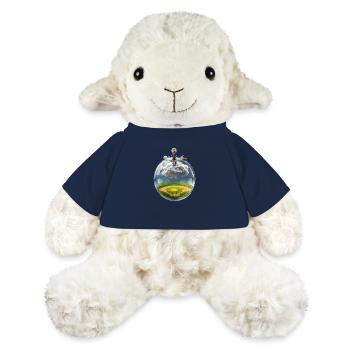 Surreale Glaskugel mit Baseballfeld - MiniFeet® Schaf Annika - French Navy - Vorne