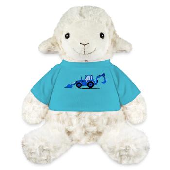 Tracteur Pelle Tracteur Bleu - Mouton en peluche Annika MiniFeet® - bleu outremer - Devant