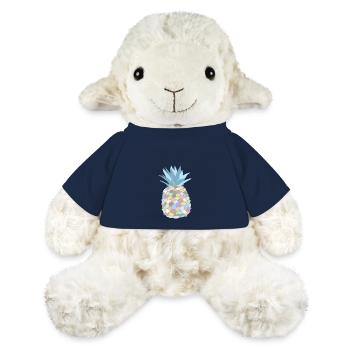 Ananas aux couleurs pastels - Mouton en peluche Annika MiniFeet® - bleu marine - Devant