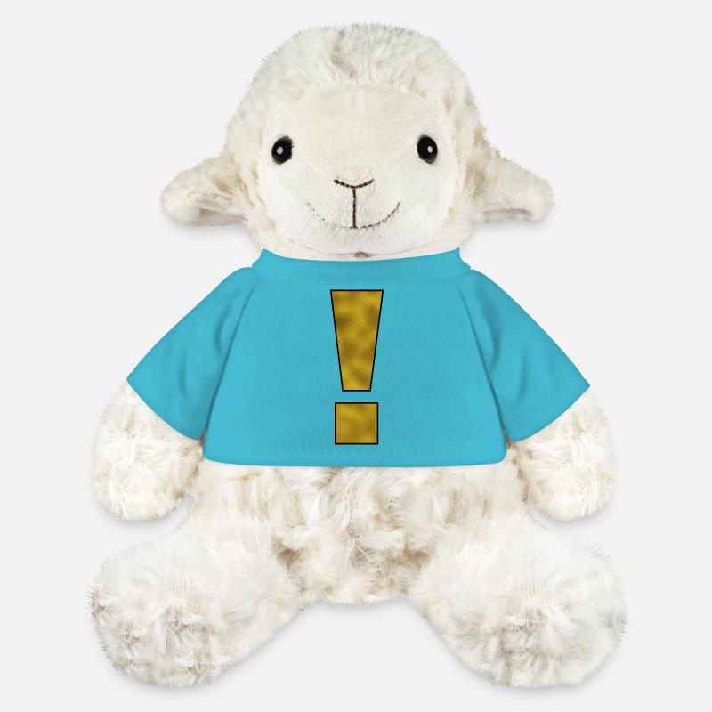 Exclamation Mark Punctuation Mark Gold - MiniFeet® Sheep Annika - atoll blue