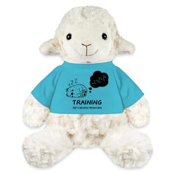 Training fürs Nickerchen - MiniFeet® Schaf Annika - Atollblau - Vorne