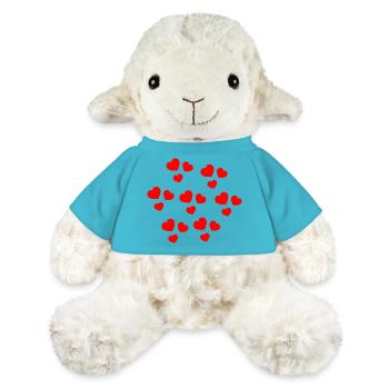 Cœurs abstraits pour occasions romantiques - Mouton en peluche Annika MiniFeet® - bleu outremer - Devant