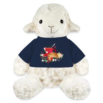 Frühstück im Grünen – Croissant, Kaffee und Beeren - MiniFeet® Schaf Annika - French Navy - Vorne