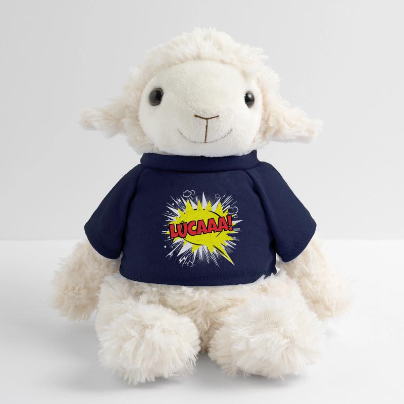 Luca Name Funny Speech Bubble Lucaaa! MiniFeet® Sheep Annika