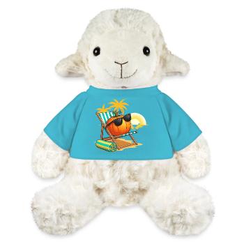 Autumnal pumpkin lounge with sunglasses - MiniFeet® Sheep Annika - atoll blue - Front