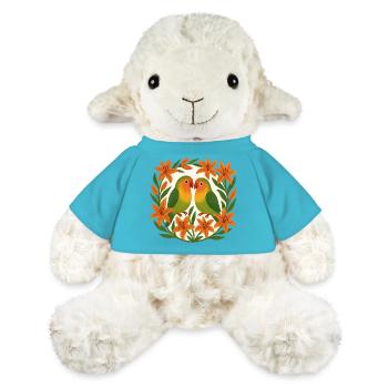 Lovebirds in Orange Lily Frame - MiniFeet® Sheep Annika - atoll blue - Front