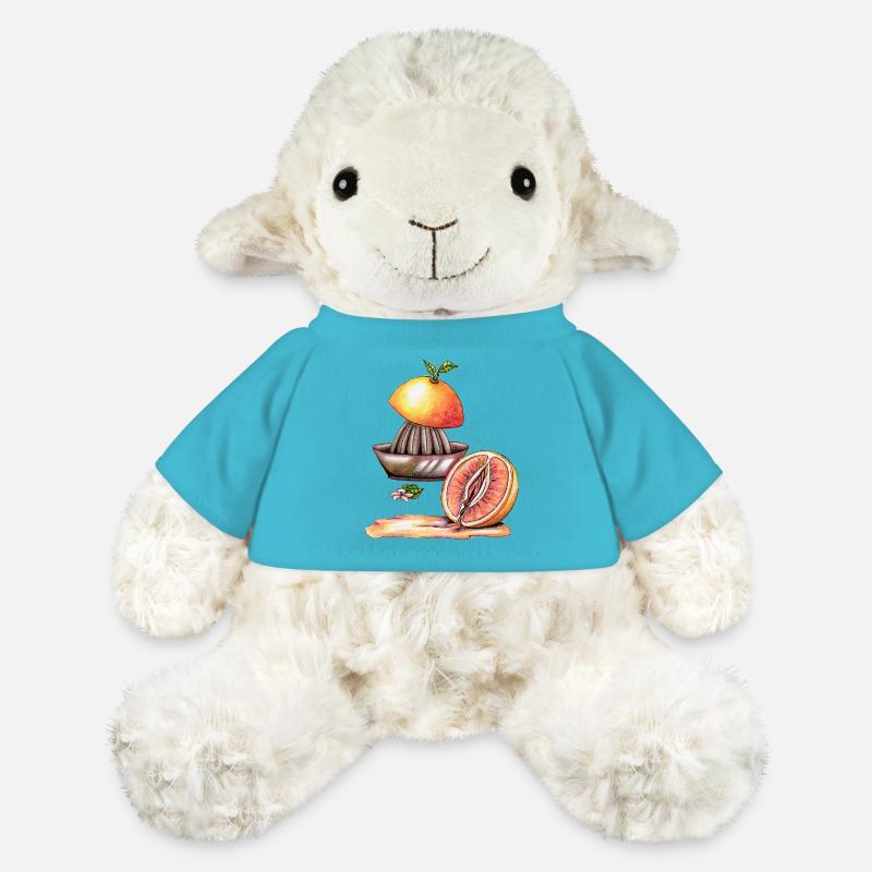 Pamplemousse vulve - Mouton en peluche Annika MiniFeet® - bleu outremer