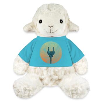 Solar Stecker - T-Shirt Design - MiniFeet® Schaf Annika - Atollblau - Vorne