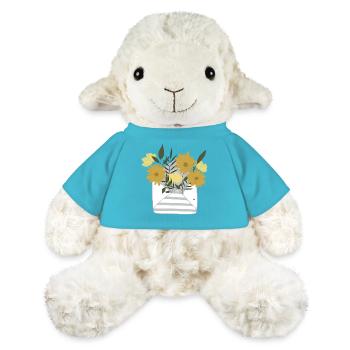 A small floral greeting by post in an envelope - MiniFeet® Sheep Annika - atoll blue - Front