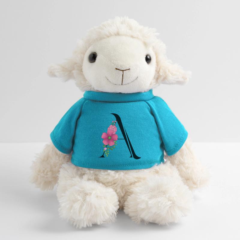 Eleganter Buchstabe 'A' mit Blumen MiniFeet® Schaf Annika