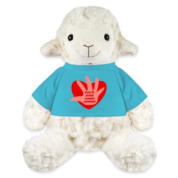 Message st valentin - Mouton en peluche Annika MiniFeet® - bleu outremer - Devant