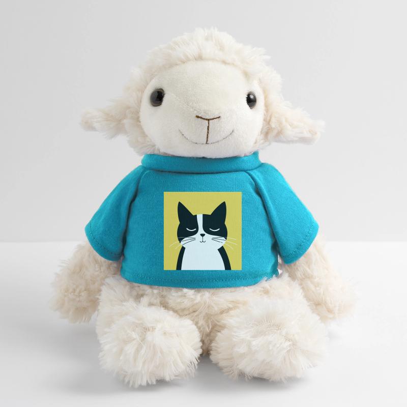 Chat noir et blanc minimaliste Mouton en peluche Annika MiniFeet®