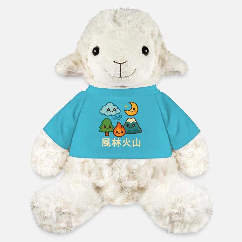 Wind, Forest, Fire, Mountain, Kawaii, Landscape - MiniFeet® Sheep Annika - atoll blue