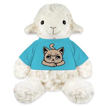 Cat, Grim, Angry, Eye, Crossed, Paws, Naughty - MiniFeet® Sheep Annika - atoll blue - Front