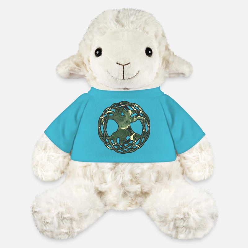 Arbre de vie celtique e 226 - Mouton en peluche Annika MiniFeet® - bleu outremer