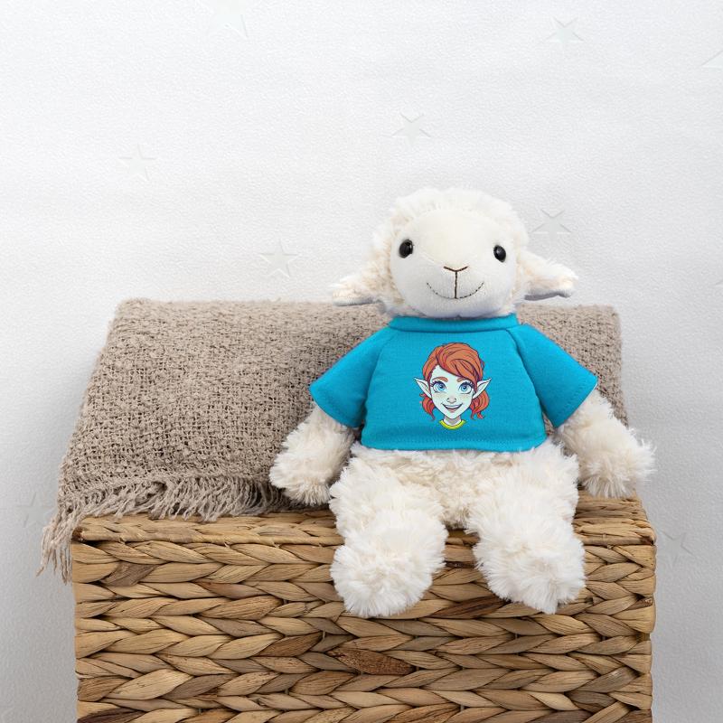 Elfe joyeuse rousse aux yeux bleus Mouton en peluche Annika MiniFeet®