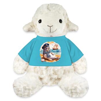 Phoque - Mouton en peluche Annika MiniFeet® - bleu outremer - Devant