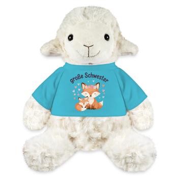Große Schwester Fuchs mit Blumenkranz - MiniFeet® Schaf Annika - Atollblau - Vorne