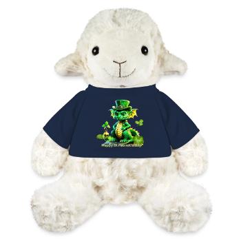 Mignon dragon de la Saint-Patrick avec trèfle. - Mouton en peluche Annika MiniFeet® - bleu marine - Devant