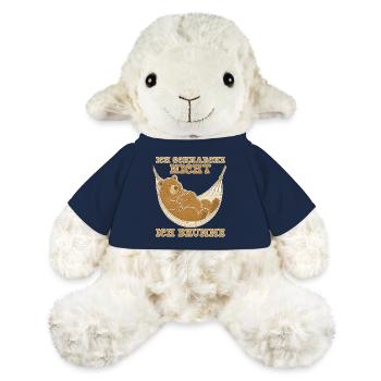 Je ne ronfle pas, je fredonne | Chemise de nuit - Mouton en peluche Annika MiniFeet® - bleu marine - Devant