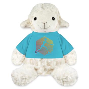 Pickleball Match Gift for Pickleball Game Fans - MiniFeet® Sheep Annika - atoll blue - Front