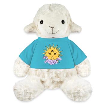 Nuages et soleil - Mouton en peluche Annika MiniFeet® - bleu outremer - Devant