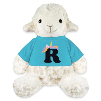 Unicorn Letter Rainbow Style "R" | be unique - MiniFeet® Sheep Annika - atoll blue - Front