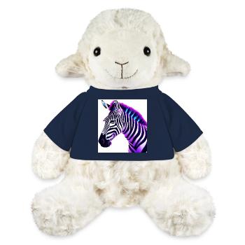 Neon Zebra Kunstwerk für auffällige Kleidung - MiniFeet® Schaf Annika - French Navy - Vorne