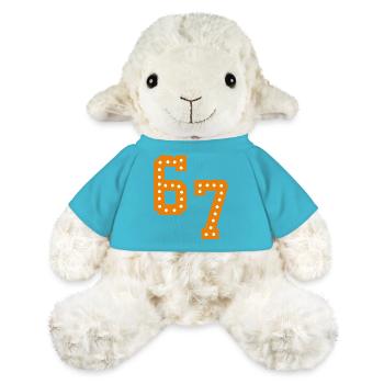 6 7 – Trendy minimalist text design, - MiniFeet® Sheep Annika - atoll blue - Front