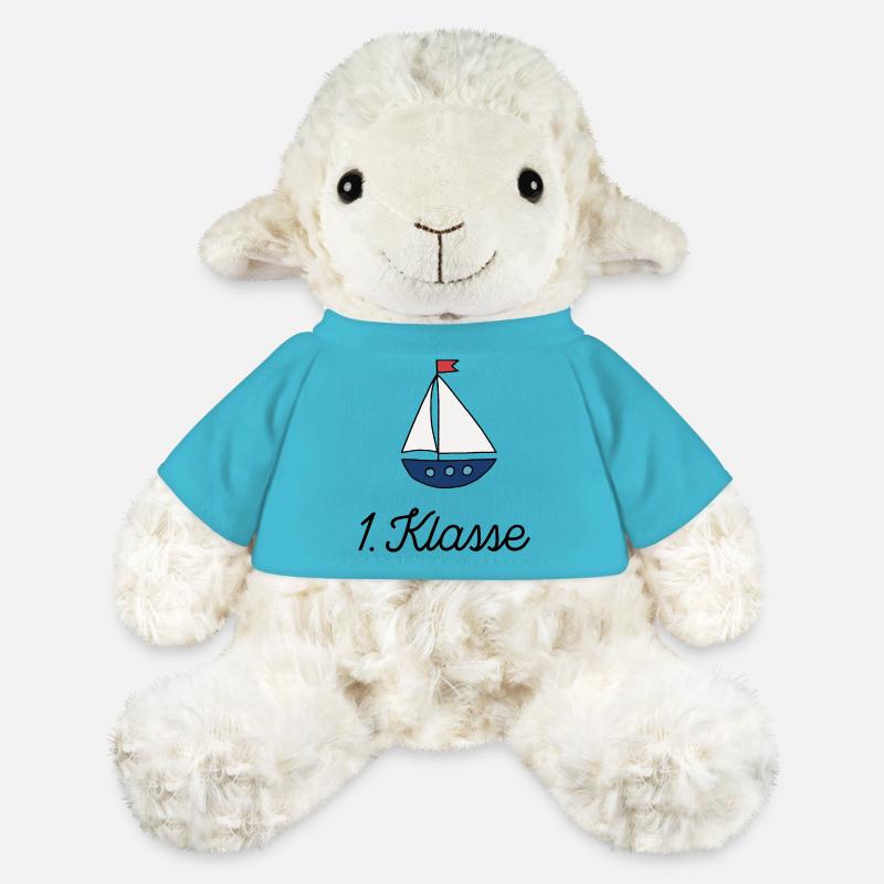 Lustiges Geschenk zur Einschulung - MiniFeet® Schaf Annika - Atollblau