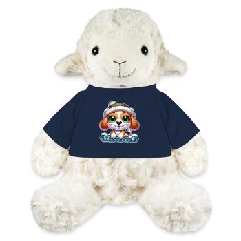 Süßer Beagle Snowboard Wintersport Cartoon - MiniFeet® Schaf Annika - French Navy - Vorne