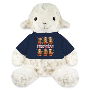 Christmas teddy bear in a gift package - MiniFeet® Sheep Annika - french navy - Front