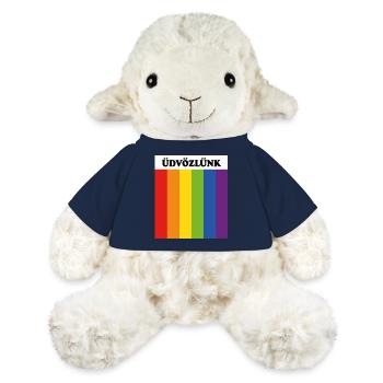 LGBT SAFE SPACE Uedvoezluenk welcome in Hungarian - MiniFeet® Sheep Annika - french navy - Front