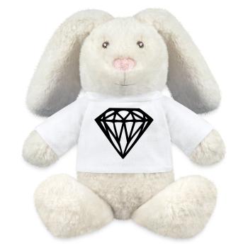 diamond - diamant - MiniFeet® RecycelHase® Creme - Weiß - Vorne