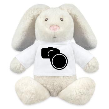 Camera / / digital camera / / SLR / / DSLR - MiniFeet® RecycelHase® Bunny Cream - white - Front