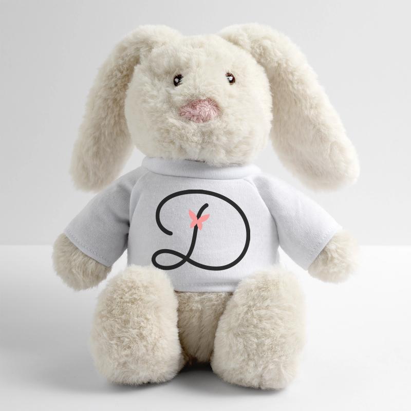 Buchstabe D Schmetterlingsbuchstabe MiniFeet® RecycelHase® Creme