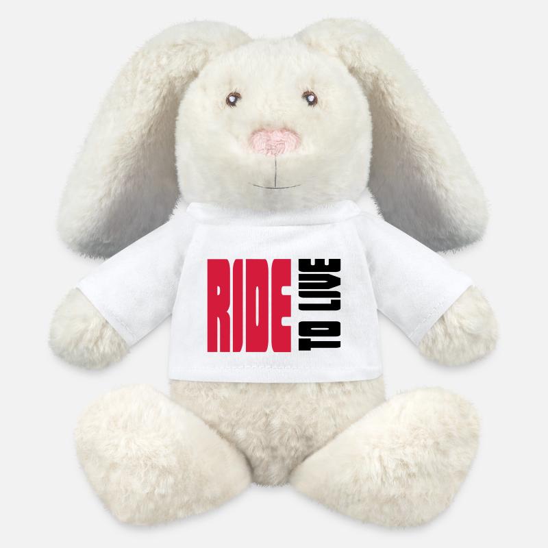 Cool sayings for real bikers - MiniFeet® RecycelHase® Bunny Cream - white