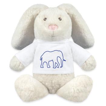 Elephant - MiniFeet® RecycelHase® Bunny Cream - white - Front