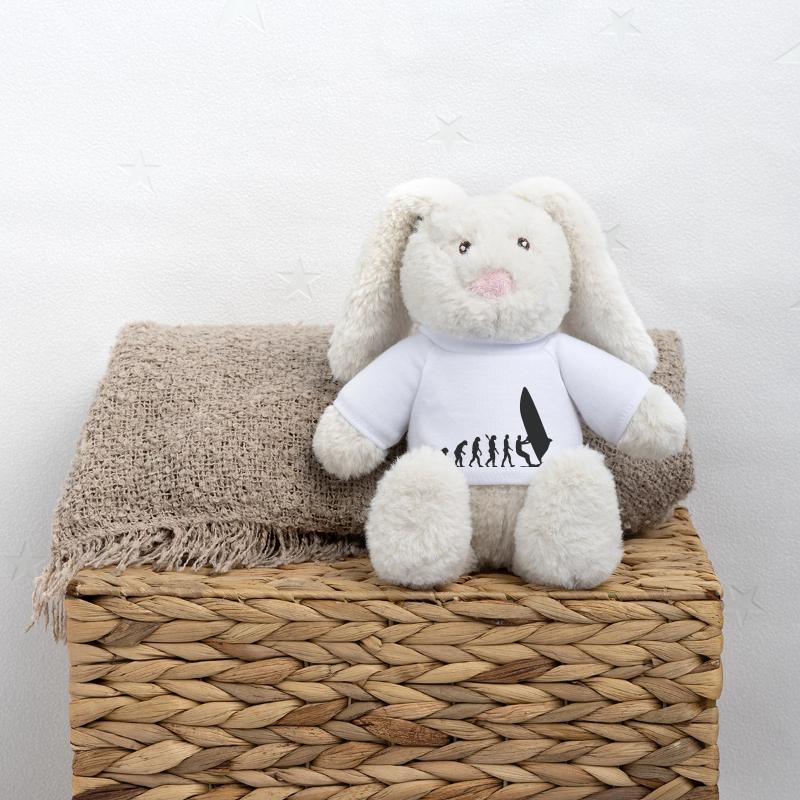 Evolution Windsurfing Lapin en peluche recyclé MiniFeet® Crème