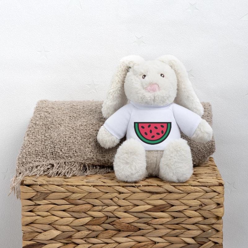 Melon Lapin en peluche recyclé MiniFeet® Crème
