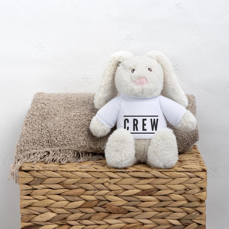 équipage Lapin en peluche recyclé MiniFeet® Crème