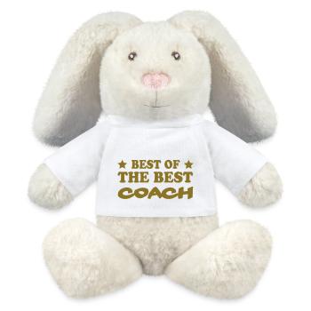 BEST OF THE BEST COACH - Lapin en peluche recyclé MiniFeet® Crème - blanc - Devant